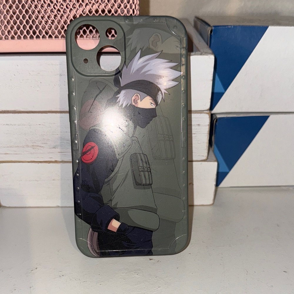 Anime Character Phone Case - Black and Gray